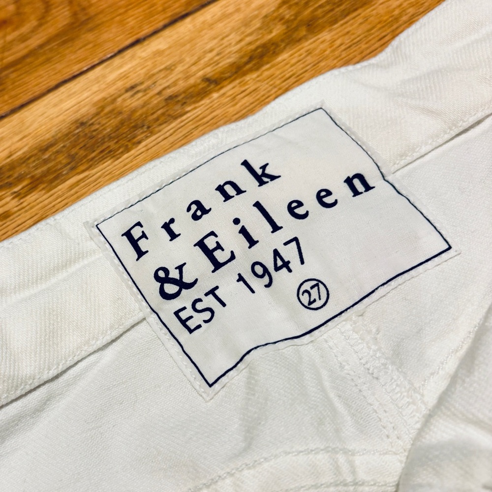 NWOT White Frank & Eileen “Donny” Midi Jean Skirt with Front Seam, Size 27 - Picture 3 of 7